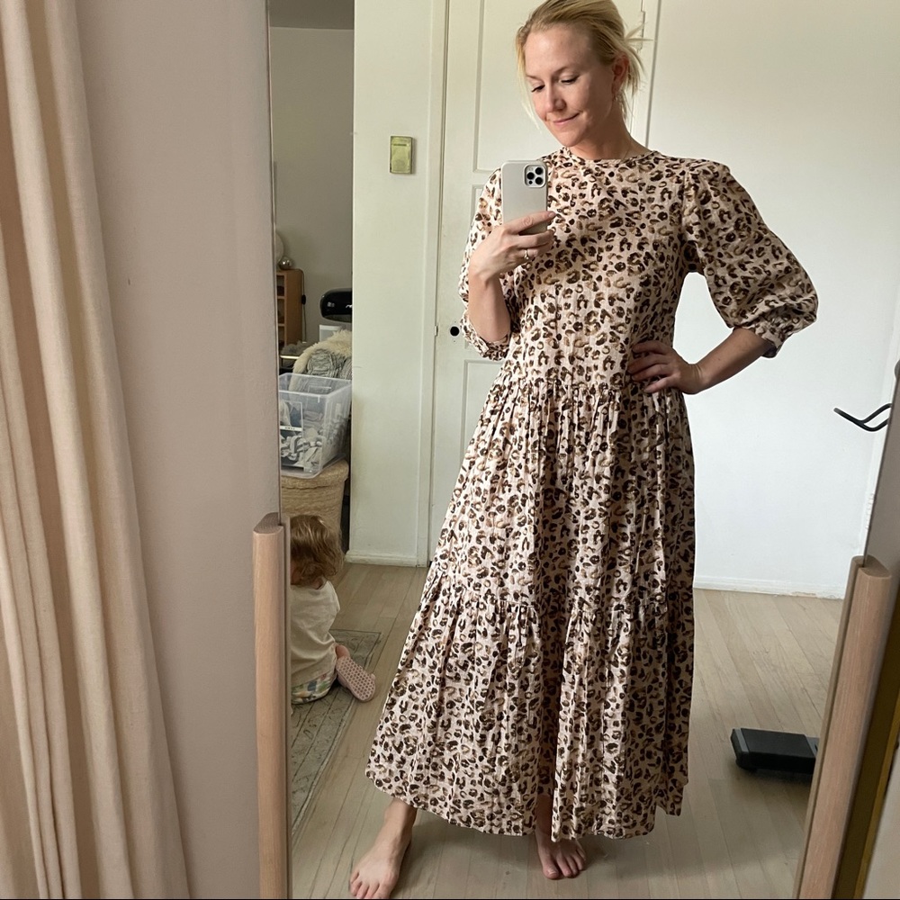 ASOS Tiered Leopard Print Dress